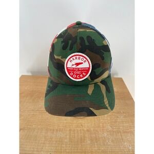 Richardson 112PM Harbor Docks Seafood Camo American Flag Trucker Hat Snapback
